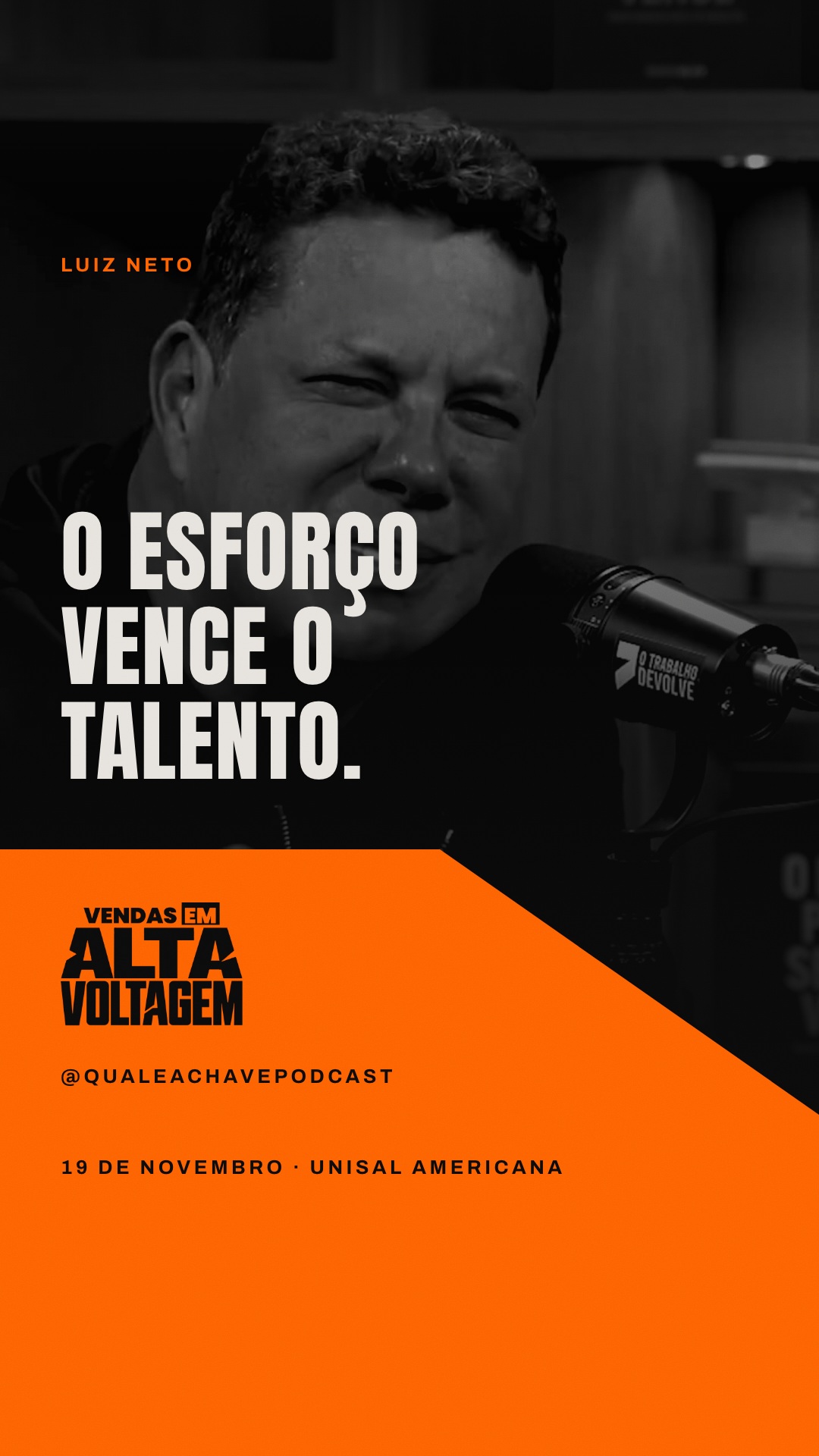 O esforço vence o talento